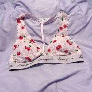 Pink Victoria Secret Cherry Bralette